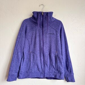 Avalanche‎ Women's Full Zip Blue Purple Knit Fleece Jacket Size Large EUC